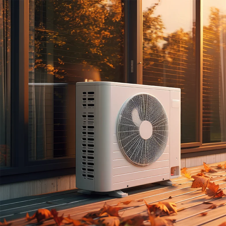 Wärmepumpe im Herbst